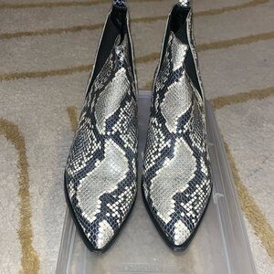 Marc Fisher Snake Print Bootie - Size 7.5